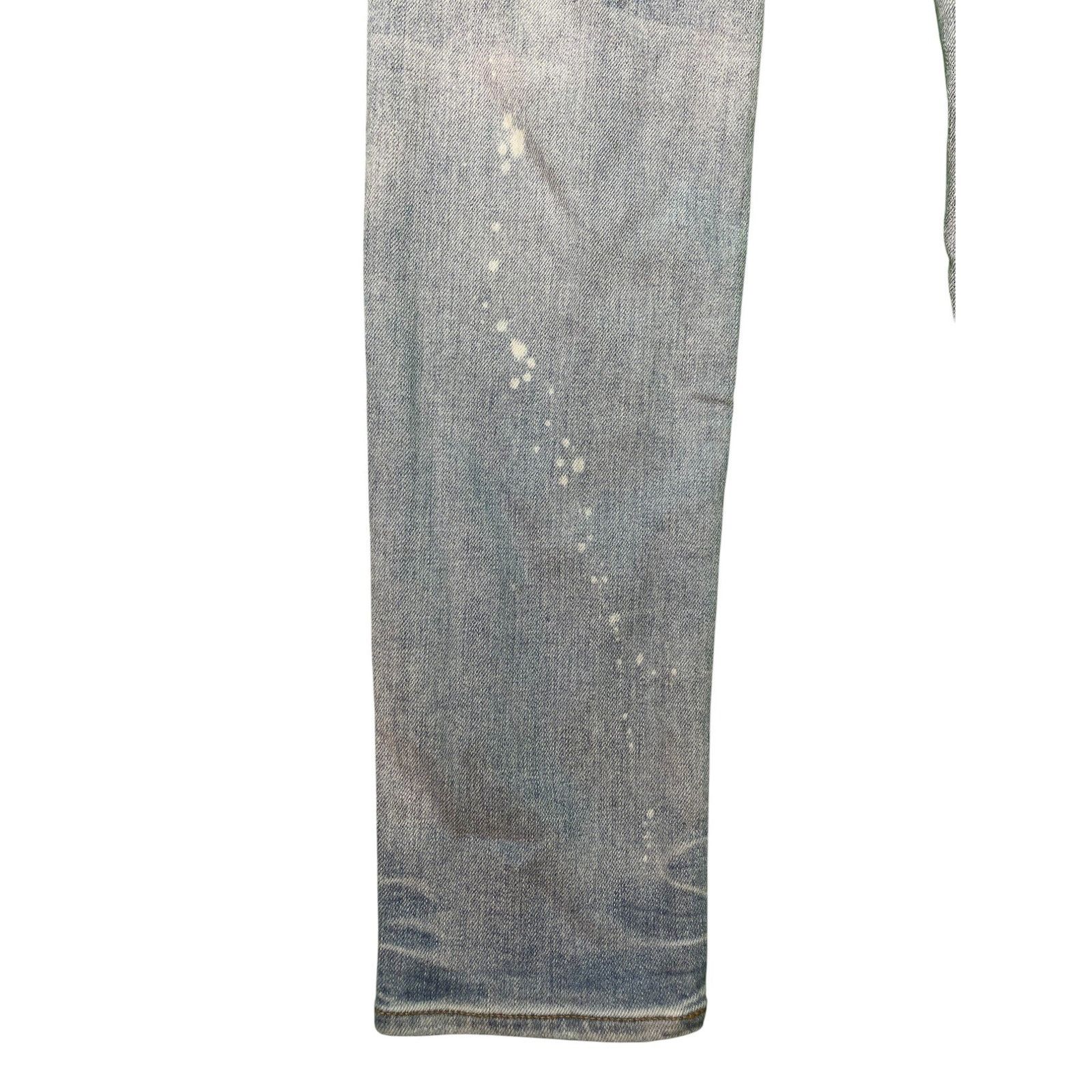 Amiri Amiri Side Logo Paint Drip Light Wash Jeans Size US 32 / EU 48 - 6 Thumbnail