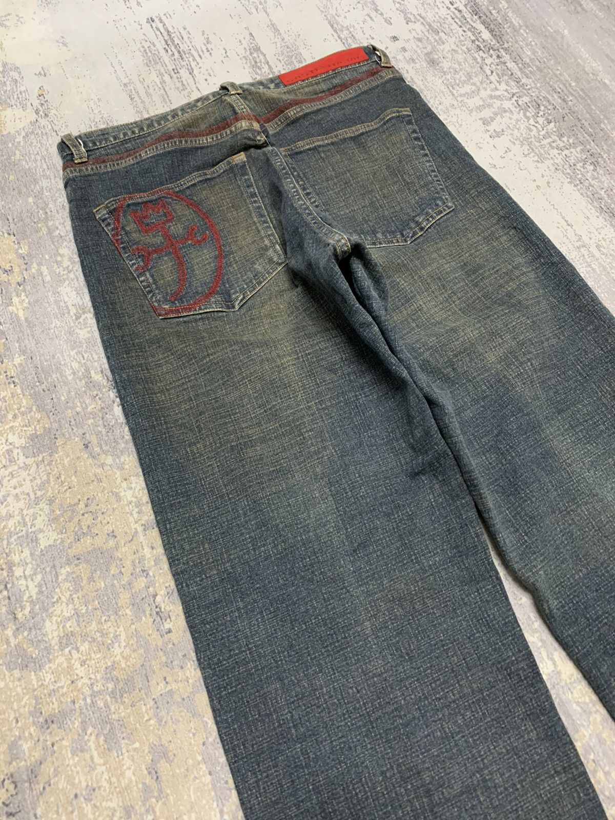 Jean Charles De Castelbajac Vintage 90's Castelbajac Heroes Rusty Denim Jeans 29x29 Size US 29 - 9 Thumbnail