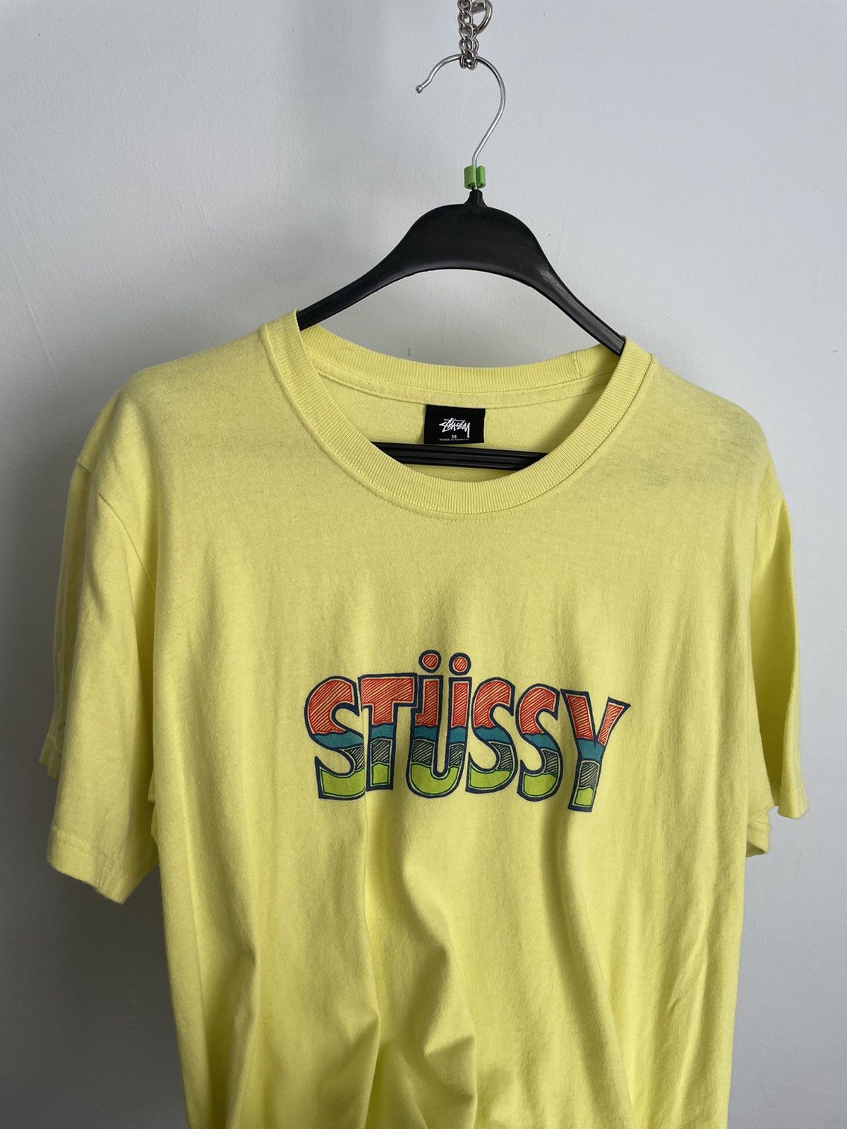 Stussy Stussy t-shirt big logo yellow vintage Size US M / EU 48-50 / 2 - 3 Thumbnail