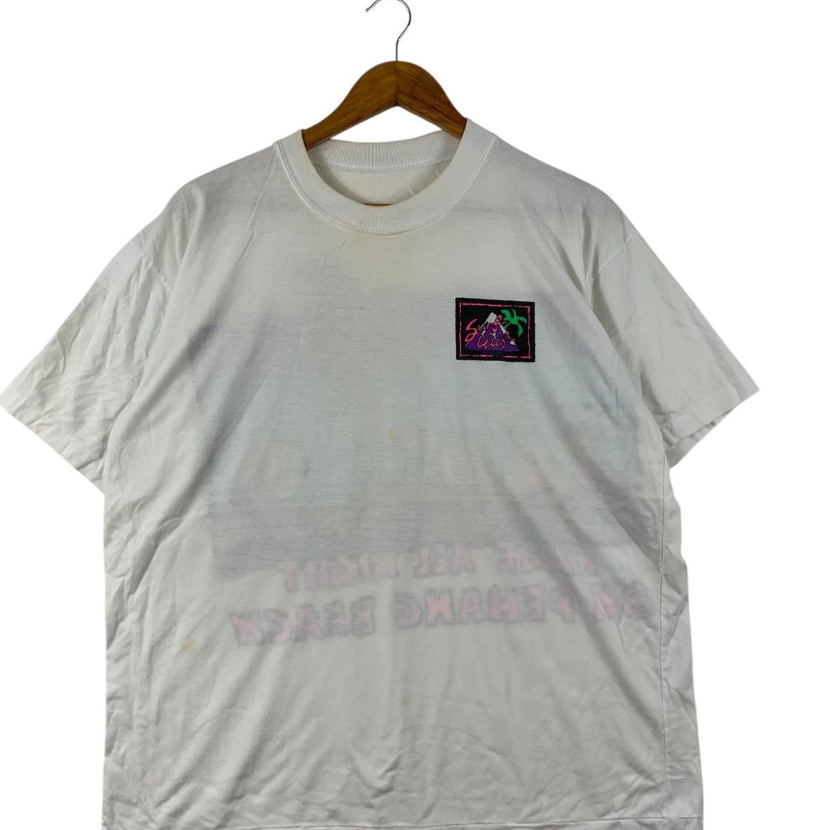 Vintage Vintage 90’ MALAYSIA PENANG SURF Rage All Night Painting Size L / US 10 / IT 46 - 3 Thumbnail