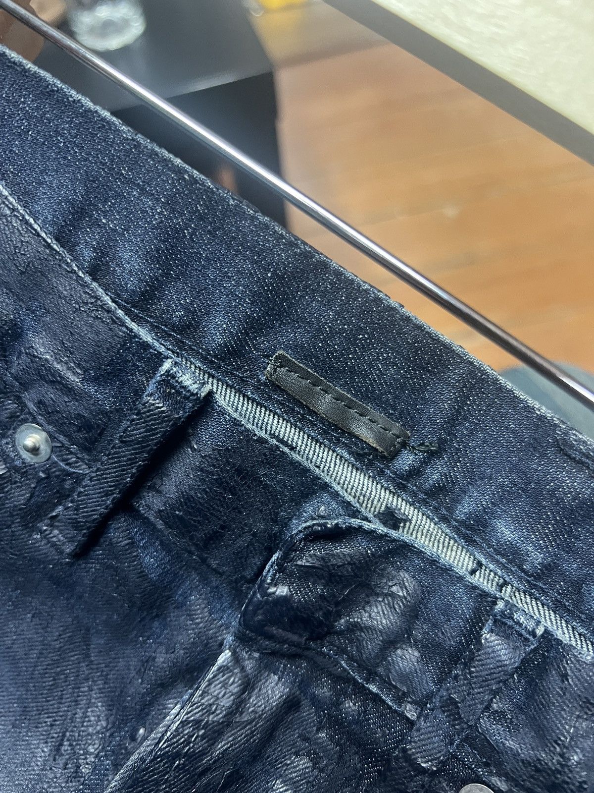 Dior Dior Homme Kris Van Assche Waxed Denim Jeans | Grailed