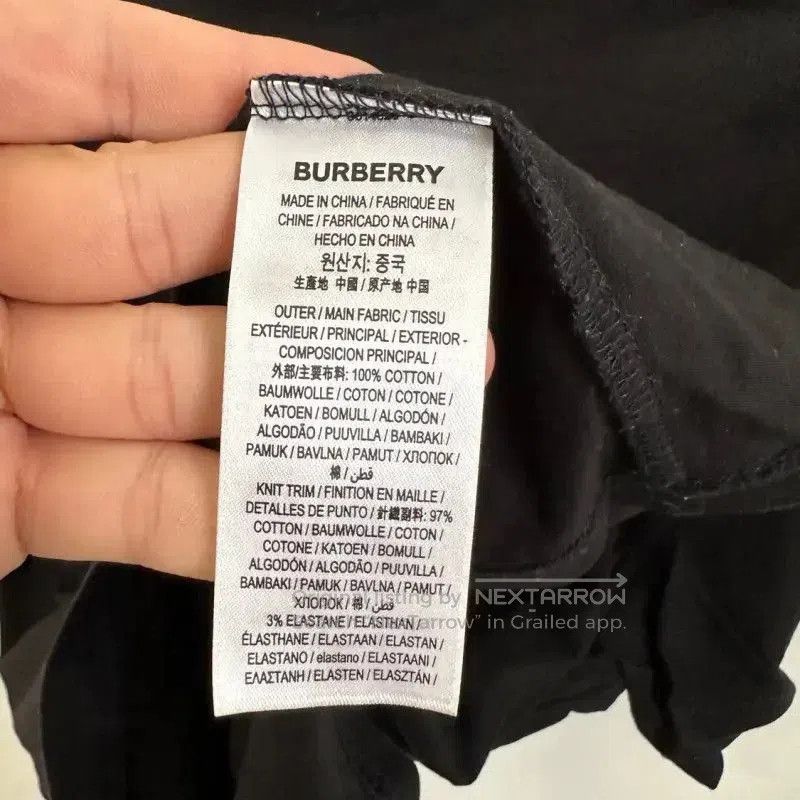 Burberry Burberry Black Cotton T-Shirt for Men. Size US M / EU 48-50 / 2 - 4 Thumbnail