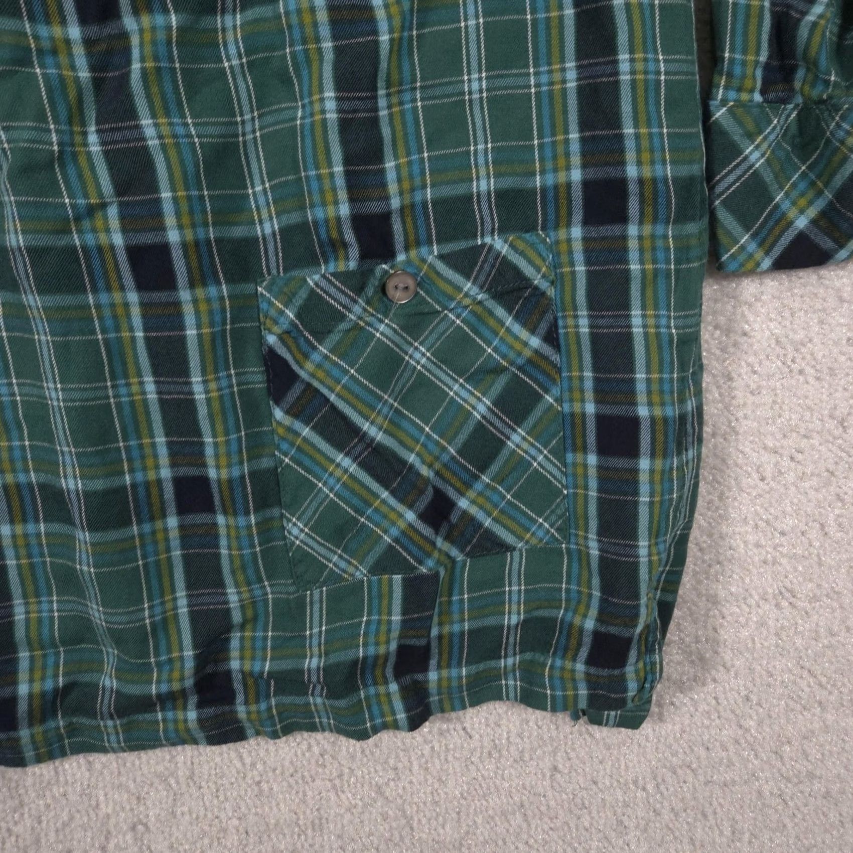J. Jill VINTAGE J Jill Blouse Womens XS Green Plaid Scoop Neck 3/4 Sleeve Pocket Tunic Top Size XS / US 0-2 / IT 36-38 - 4 Thumbnail
