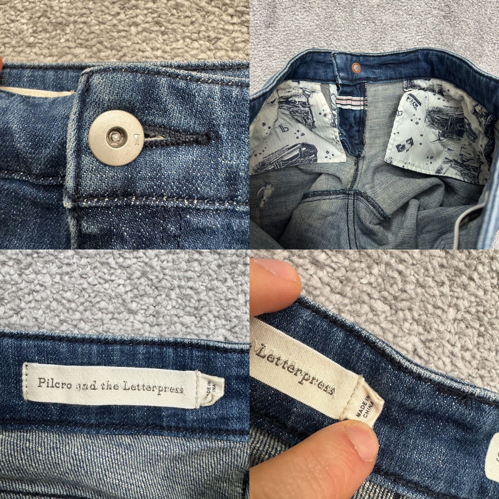 Vintage Pilcro And The LetterRess Slim Boyfriend Denim Jeans Womens 25P Distressed Blue Cotton Spandex 5-Pocket Designer Streetwear Modern Jeans Womens Size 42" / US 20 - 8 Thumbnail