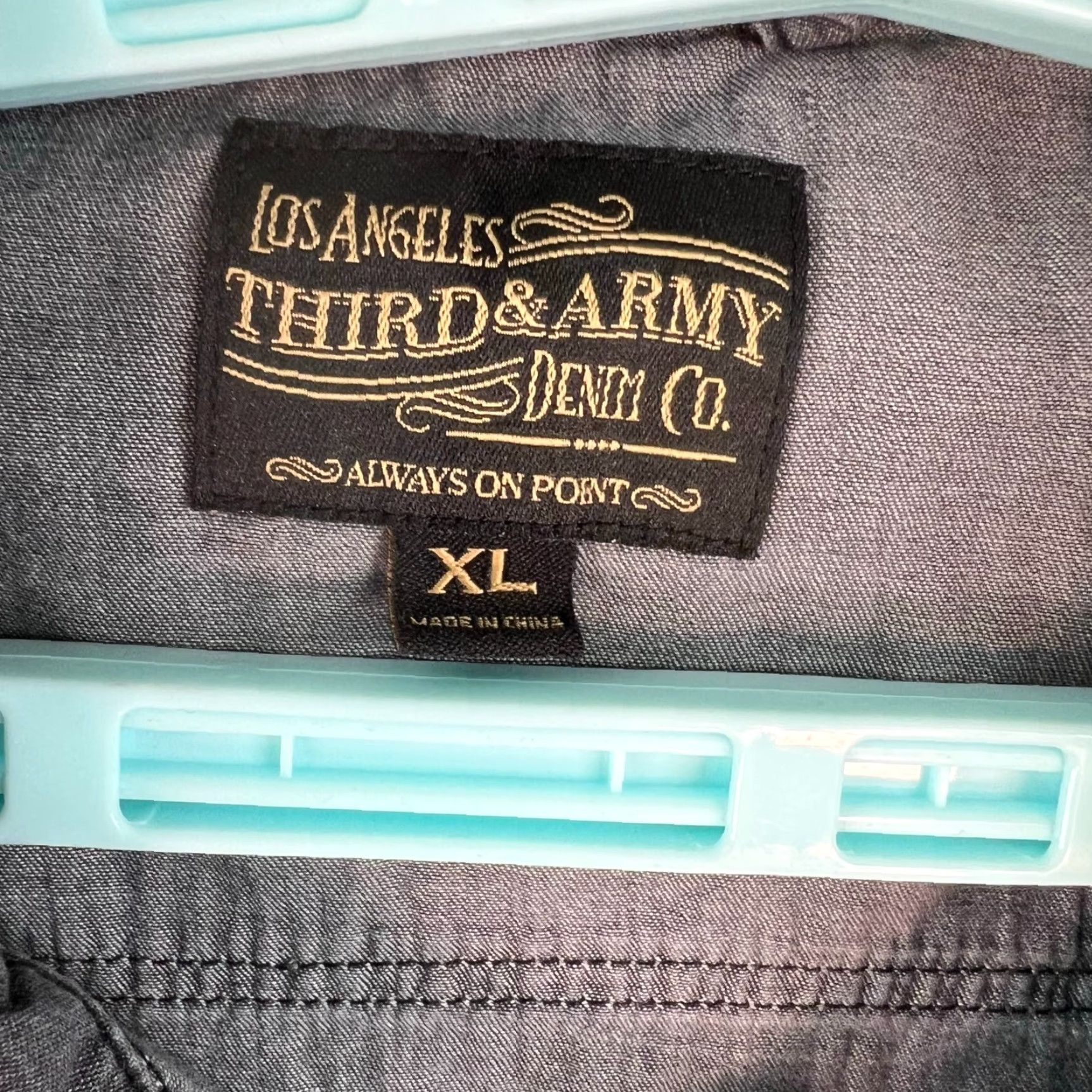 Vintage VINTAGE Third Army LA Shirt Mens XL Gray Pockets Laundered Shirt 90s Mens Clothing Button-Up Size US XL / EU 56 / 4 - 3 Thumbnail
