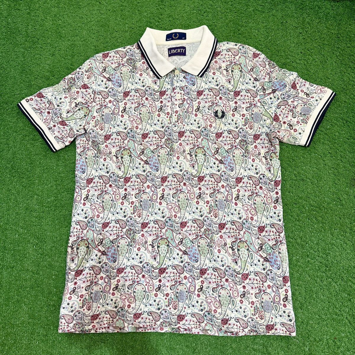 Other FRED PERRY X Liberty London 'PAISLEY' Twin Tapped Polo Tee Size US M / EU 48-50 / 2 - 1 Thumbnail