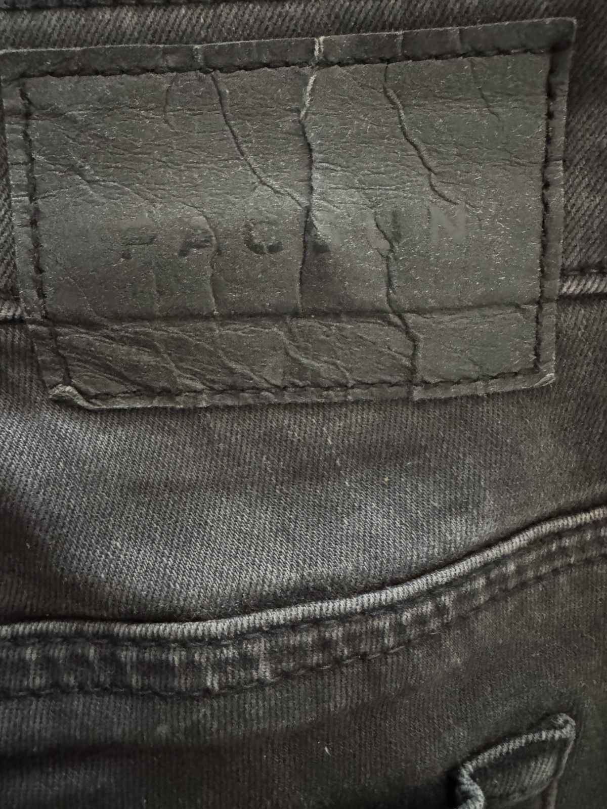 Pacsun Faded Black Stretchy Pacsun Ribbed Biker Denim Skinny Jeans Size US 30 / EU 46 - 15 Thumbnail