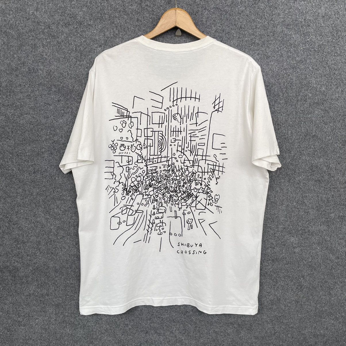 Japanese Brand Shibuya Crossing Artwork by Jason Polan Art T Shirt Size US XL / EU 56 / 4 - 1 Thumbnail