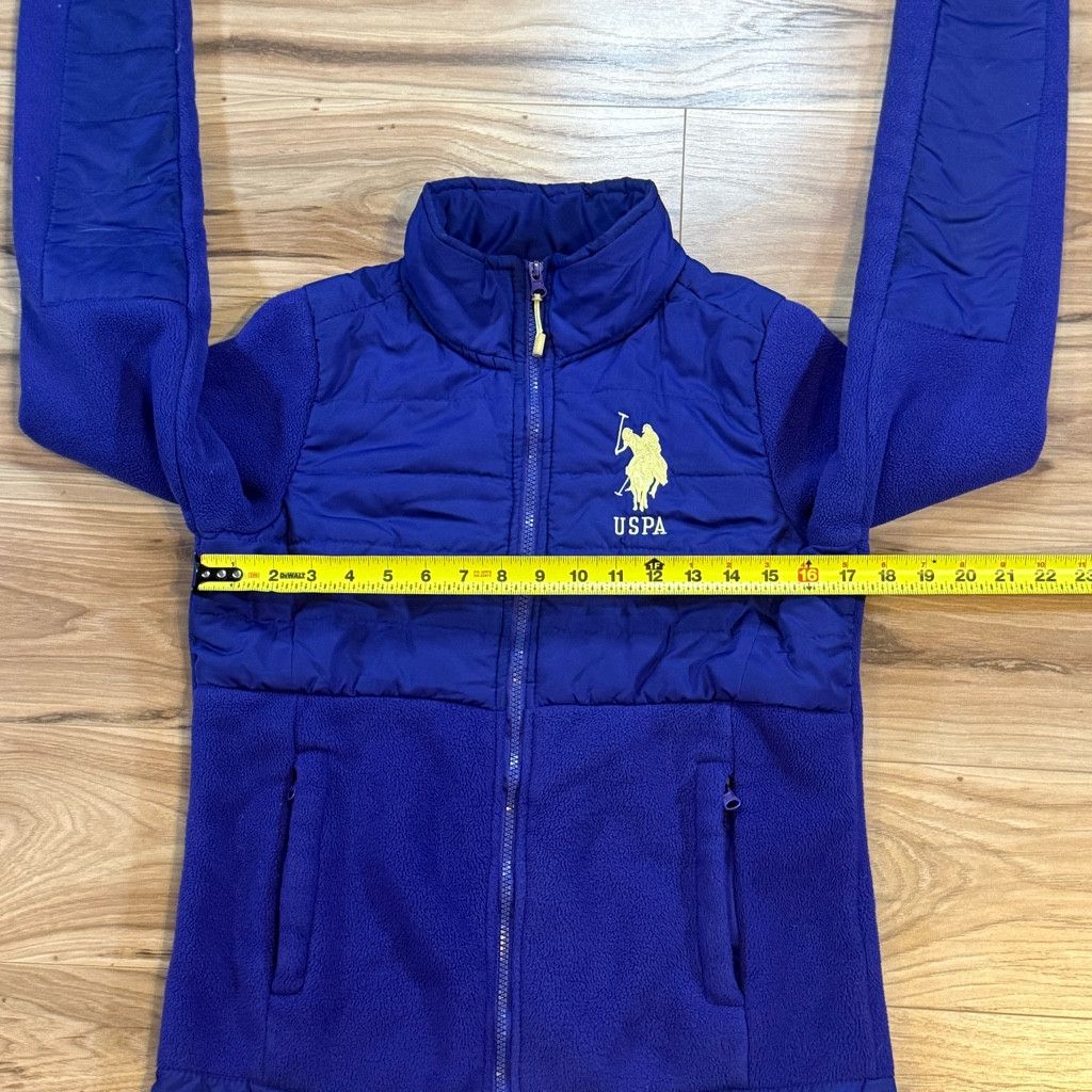 U.S. Polo Assn. U.S. Polo Assn Women’s Blue Fleece Puffer Jacket M Size L / US 10 / IT 46 - 4 Thumbnail