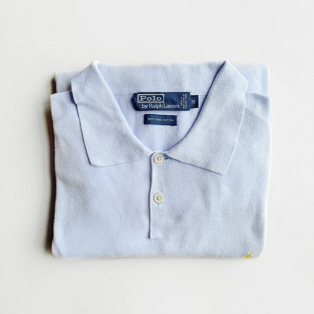 Polo Ralph Lauren Polo by Ralph Lauren Light Blue Knit Polo Shirt Size US M / EU 48-50 / 2 - 2 Thumbnail