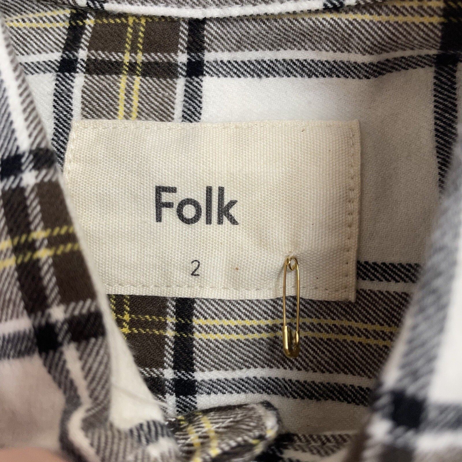 Folk Folk Clothing Shirt Mens Brown Ecru Denver Size 2 Small Size US S / EU 44-46 / 1 - 3 Thumbnail