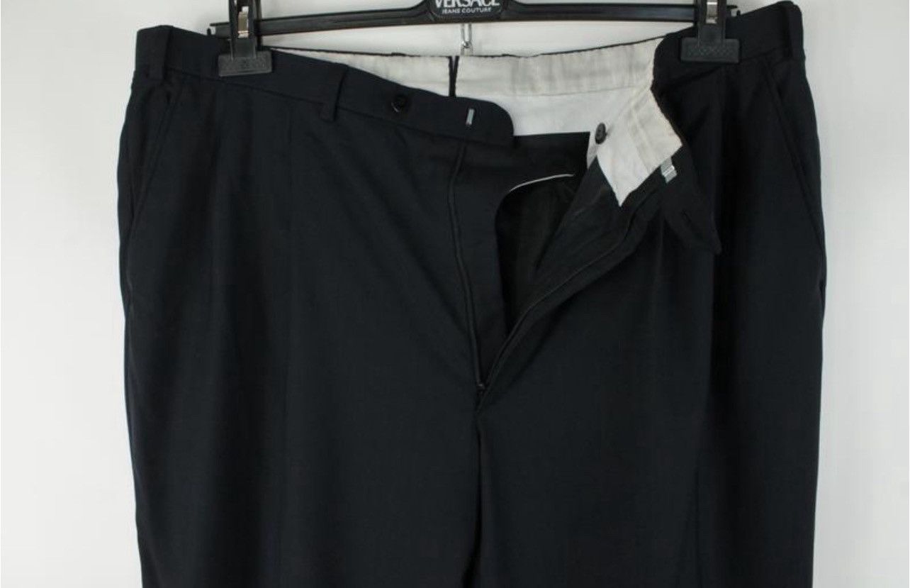 Brioni brioni delta navy wool pleated formal trousers pants Size 42R - 2 Thumbnail