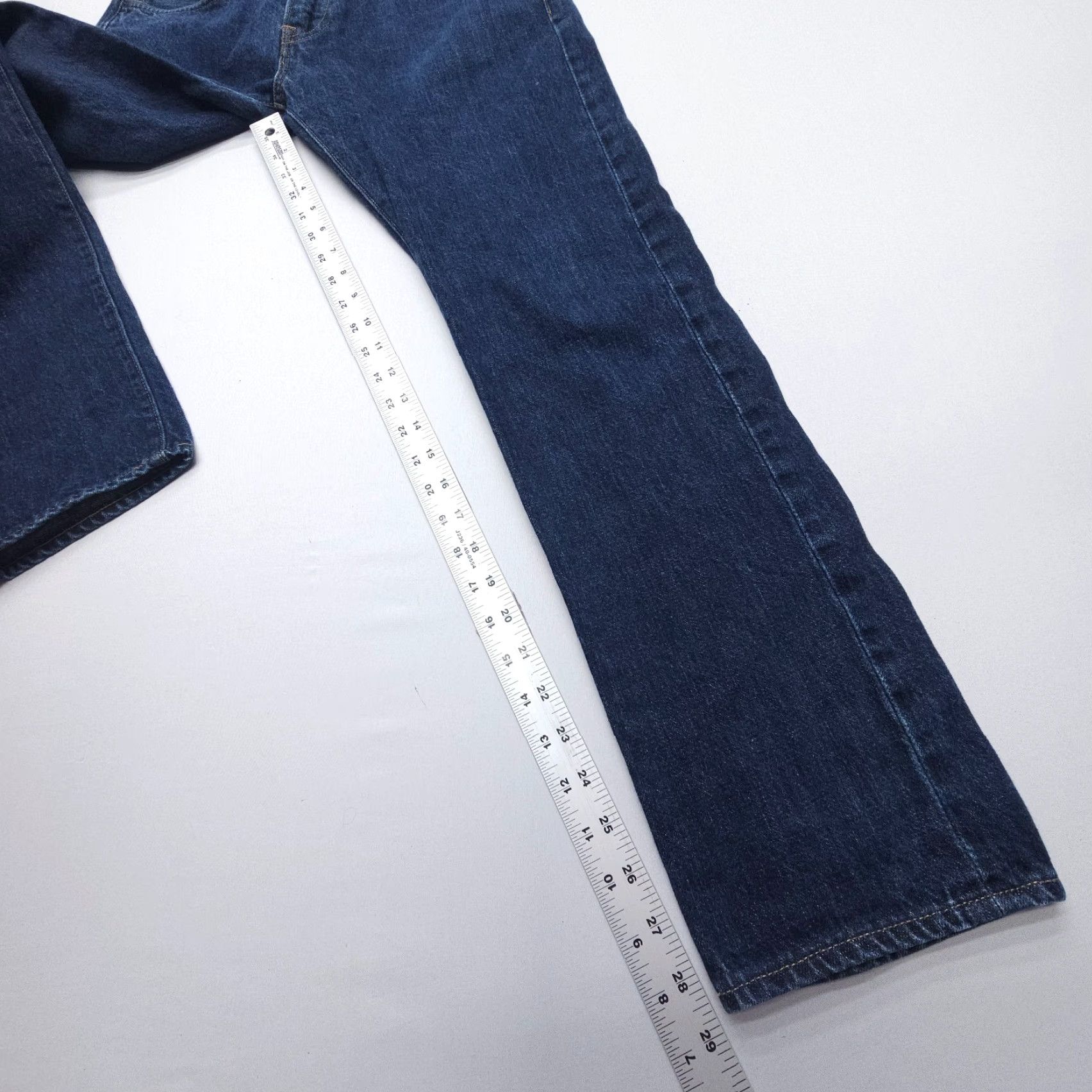 J.Crew J.CREW 484 Slim Straight Jeans Mens 31 x 30 Dark Blue 100% Cotton Denim Size US 31 - 5 Thumbnail