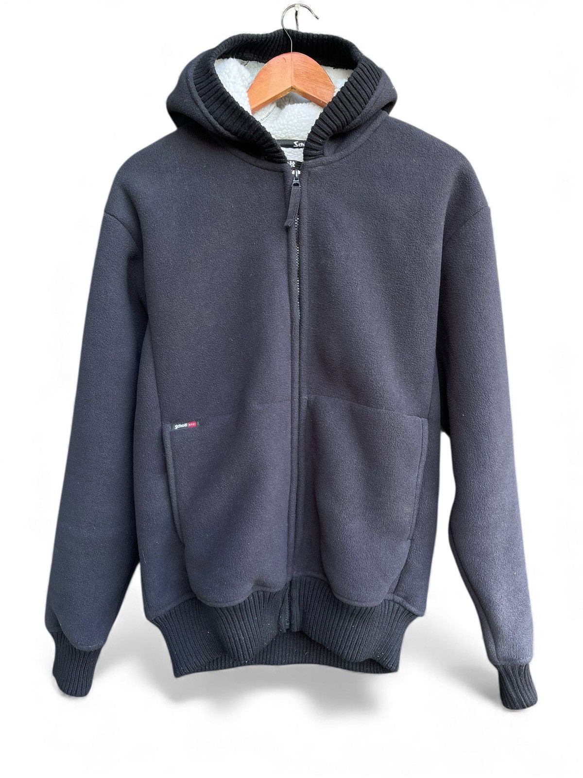 Schott Schott NYC Hoodie Full zip Sherpa Teddy Lined Fleece Jacket Size US L / EU 52-54 / 3 - 2 Thumbnail