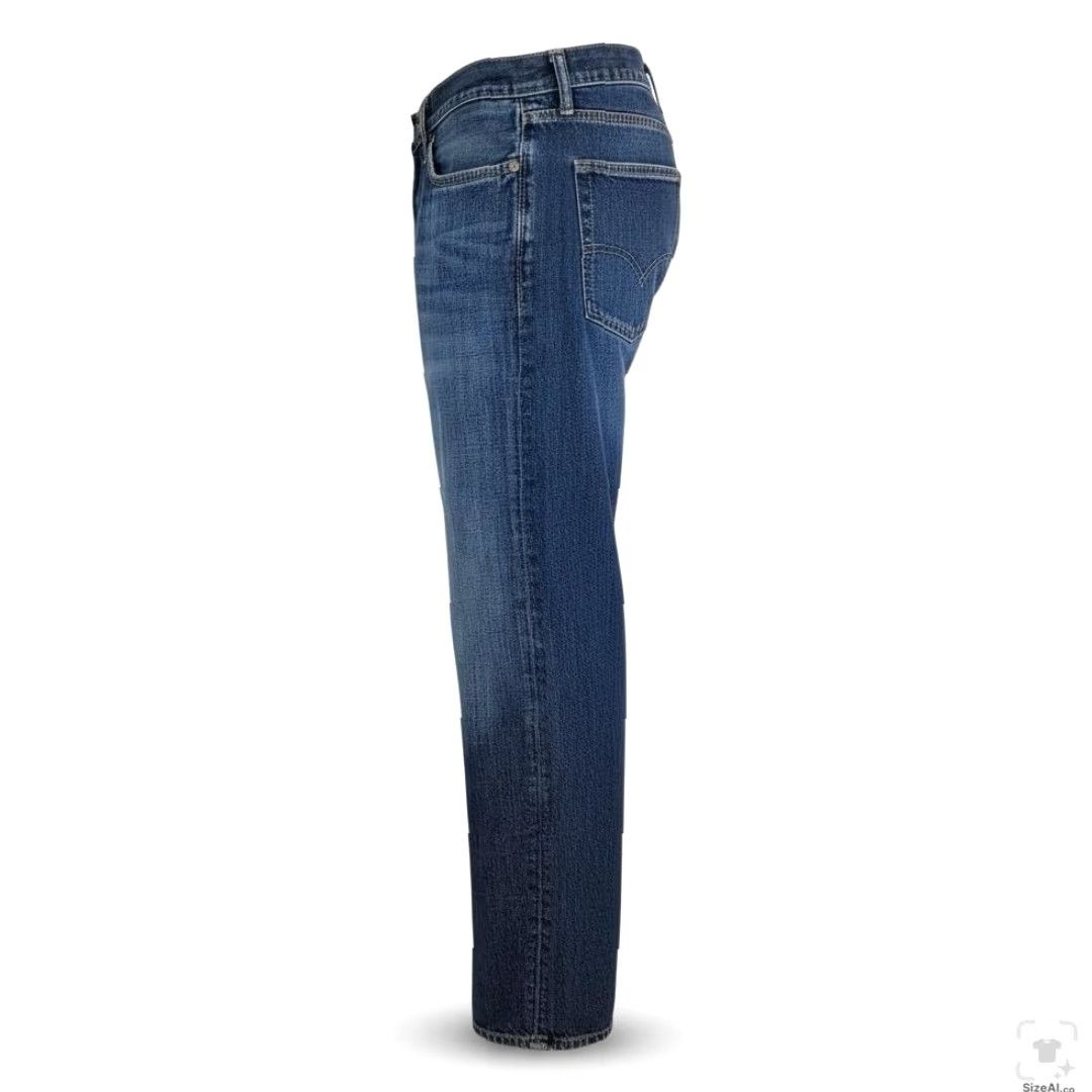 Lucky Brand Lucky Brand 363 Vintage Straight Jeans Mens 36x30 Blue Medium Wash Relaxed Denim logo patch 5-Pocket Zip Fly Regular Inseam 30 Size US 36 / EU 52 - 3 Thumbnail