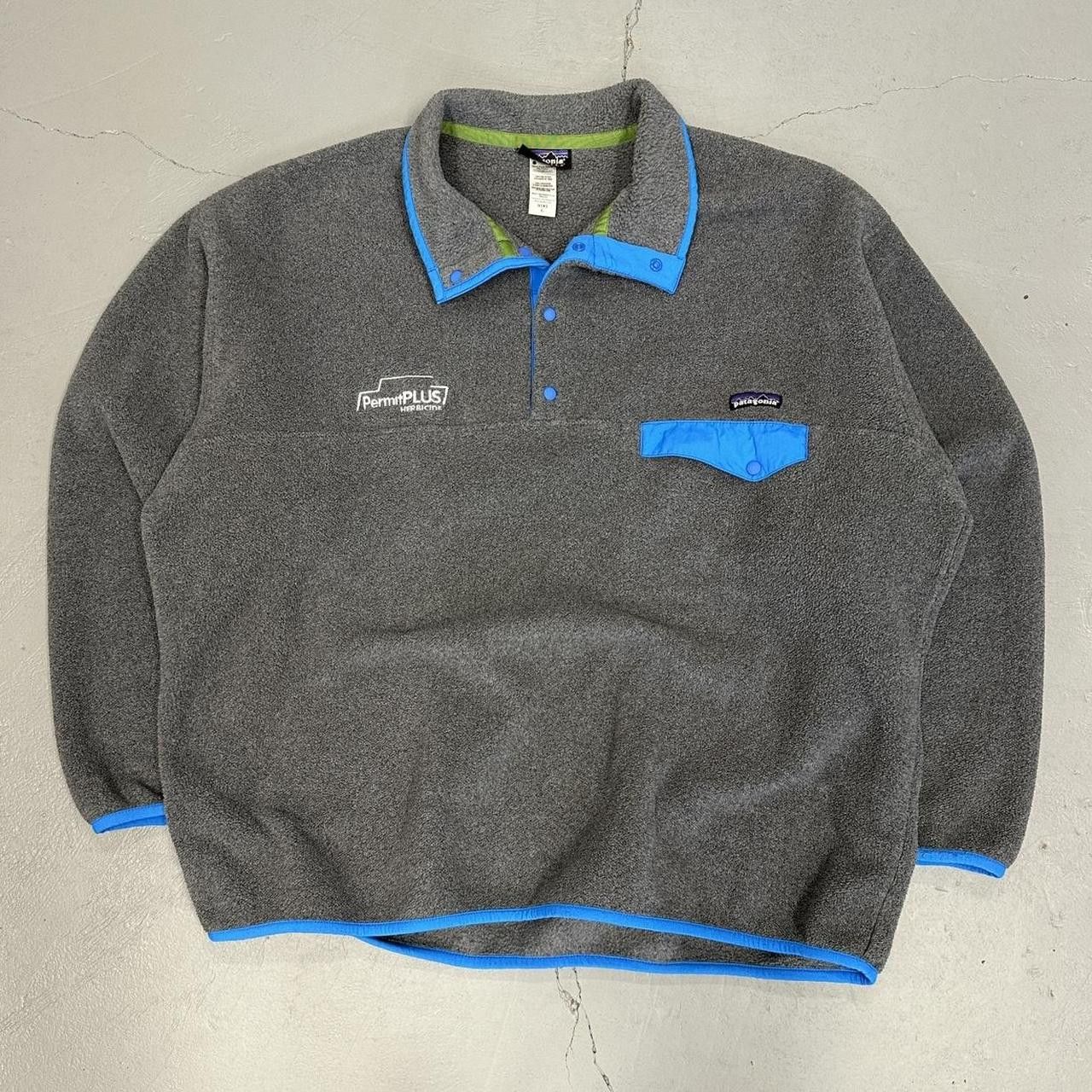 Patagonia Patagonia Synchilla Grey and Blue Snap T Fleece Men’s XL Size US XL / EU 56 / 4 - 1 Thumbnail