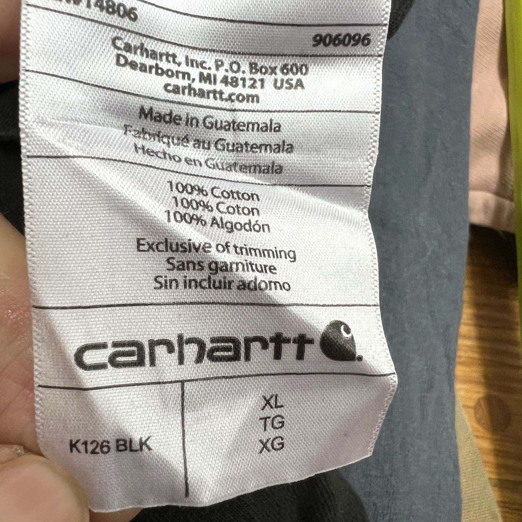 Carhartt VINTAGE Carhartt T-Shirt Shirt Mens XL Black K126 Long Sleeve Crew Neck 90s Outdoor Logo Distressed None Size US XL / EU 56 / 4 - 5 Thumbnail