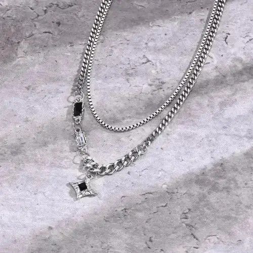 Jewelry Black Star Charm Choker Necklaces Size ONE SIZE - 2 Thumbnail