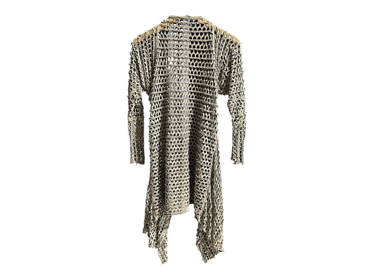 Japanese Brand 🔥Y2K Japanese Asymmetric Laser Cut Mesh Suede Cardigan Size US M / EU 48-50 / 2 - 4 Thumbnail