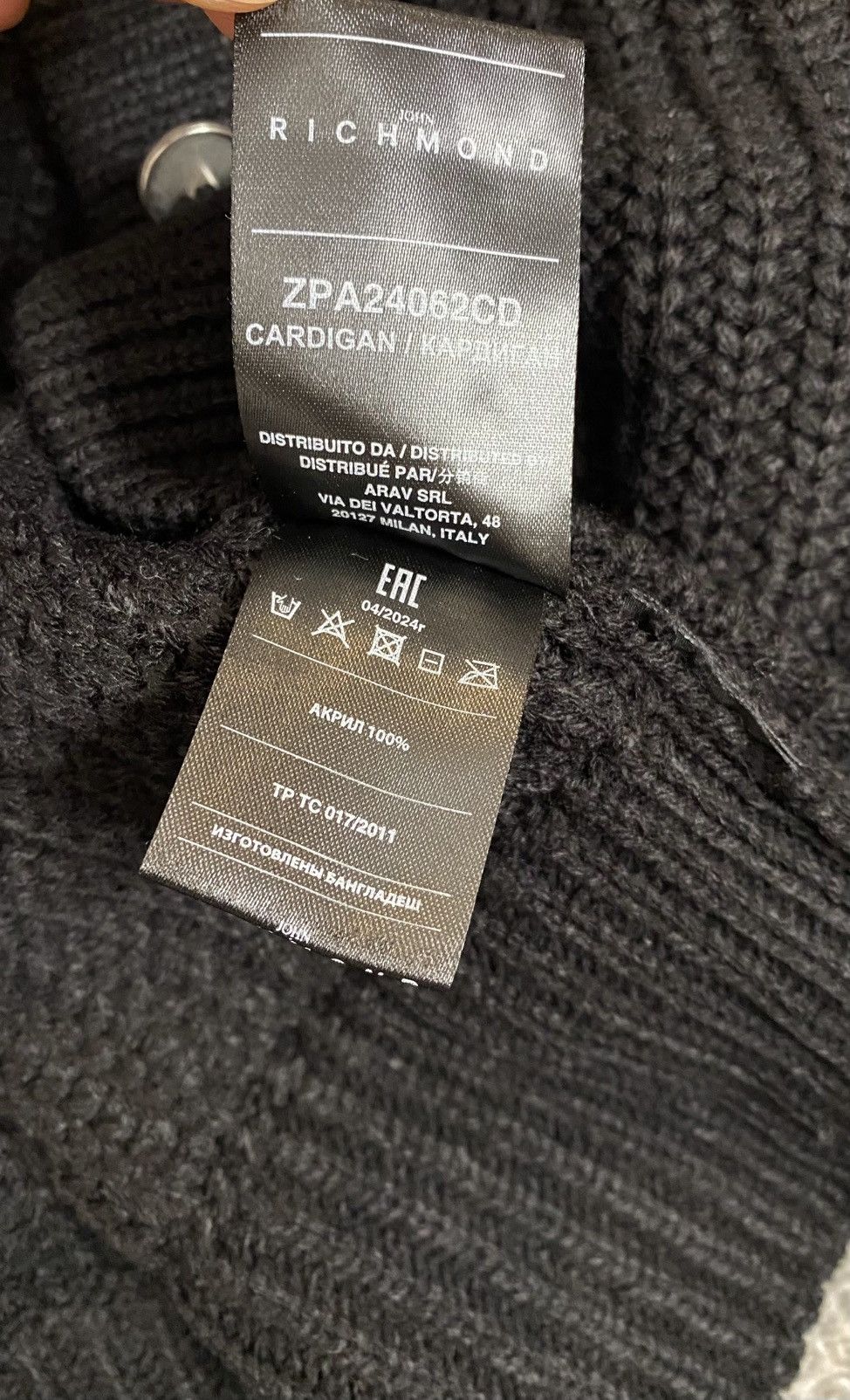 John Richmond Hohn Richmond Black Cardigan Size S / US 4 / IT 40 - 12 Thumbnail