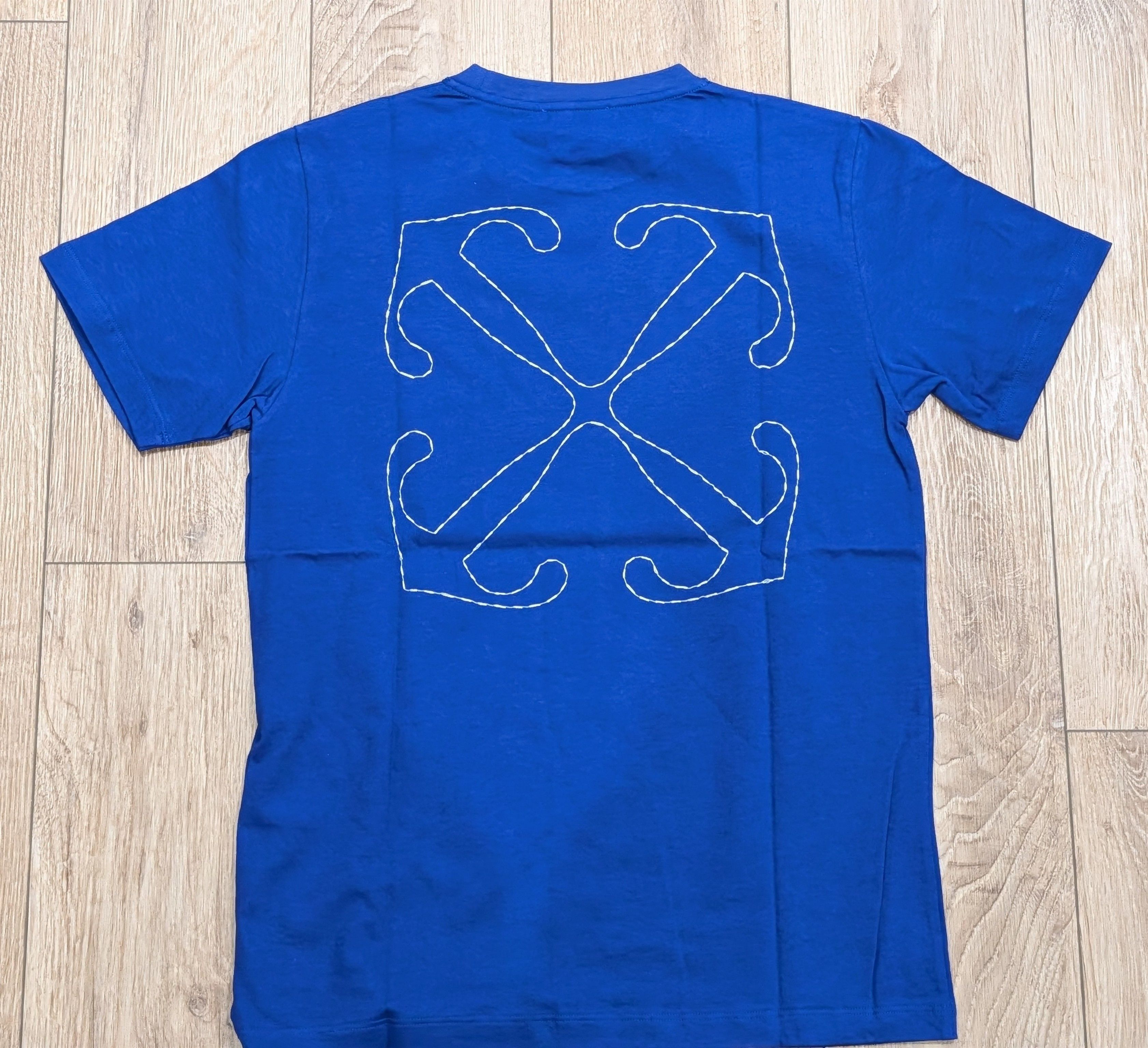 Off-White Off-White Slim Fit Logo Cotton T-Shirt Dark Blue Small Size US S / EU 44-46 / 1 - 2 Thumbnail