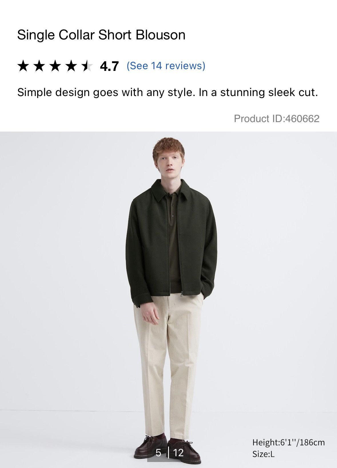Single Collar Short Jacket | Checked | UNIQLO US