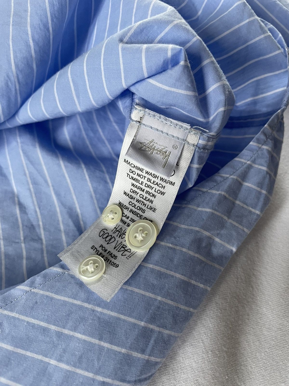 Stussy × Wales Bonner Stussy x Wales Bonner Poplin Shirt - FW25 Size 42L - 8 Thumbnail