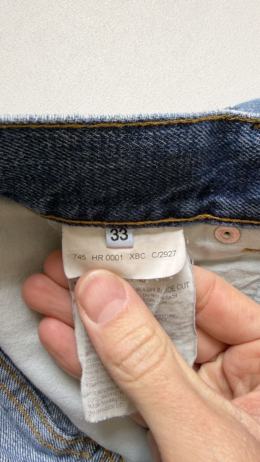 Helmut Lang Thrashed ‘Vintage Sanded Denim’ Jeans Size US 33 - 8 Thumbnail