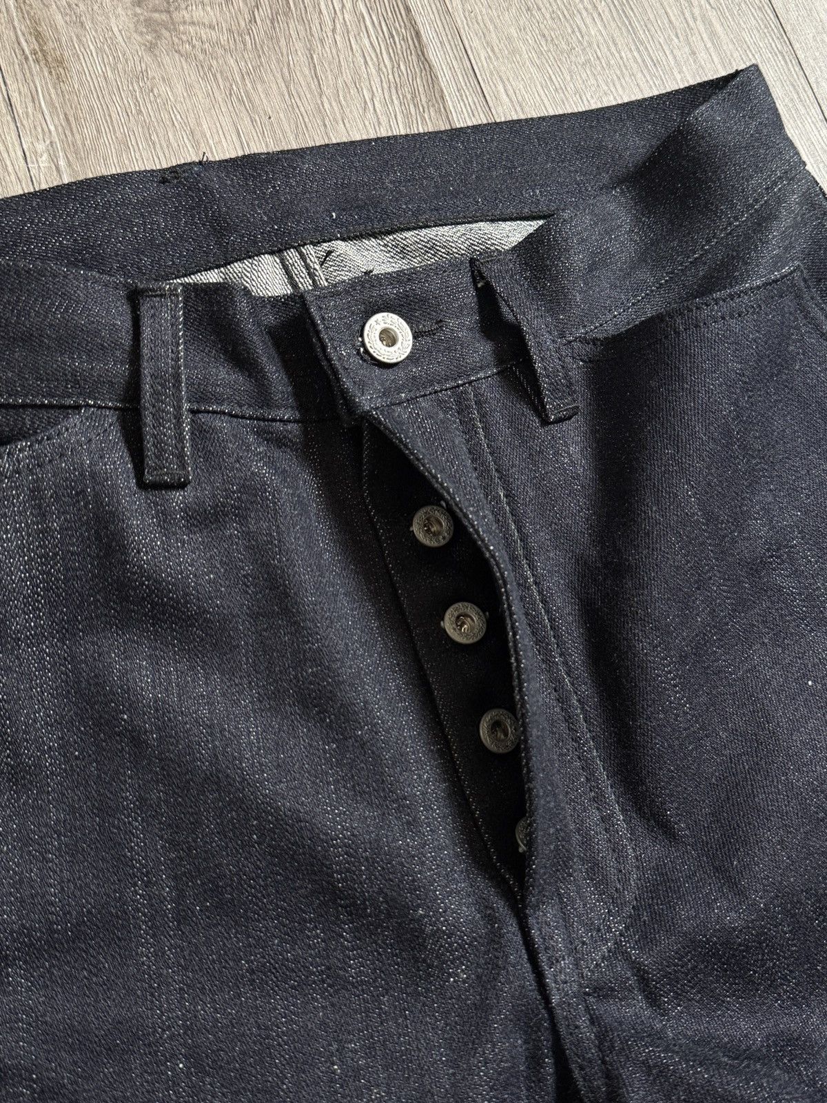 Acne Studios DOOF.YOUTH 15.5 OZ DEEP INDIGO RAW SELVEDGE DENIM Size US 32 / EU 48 - 5 Thumbnail