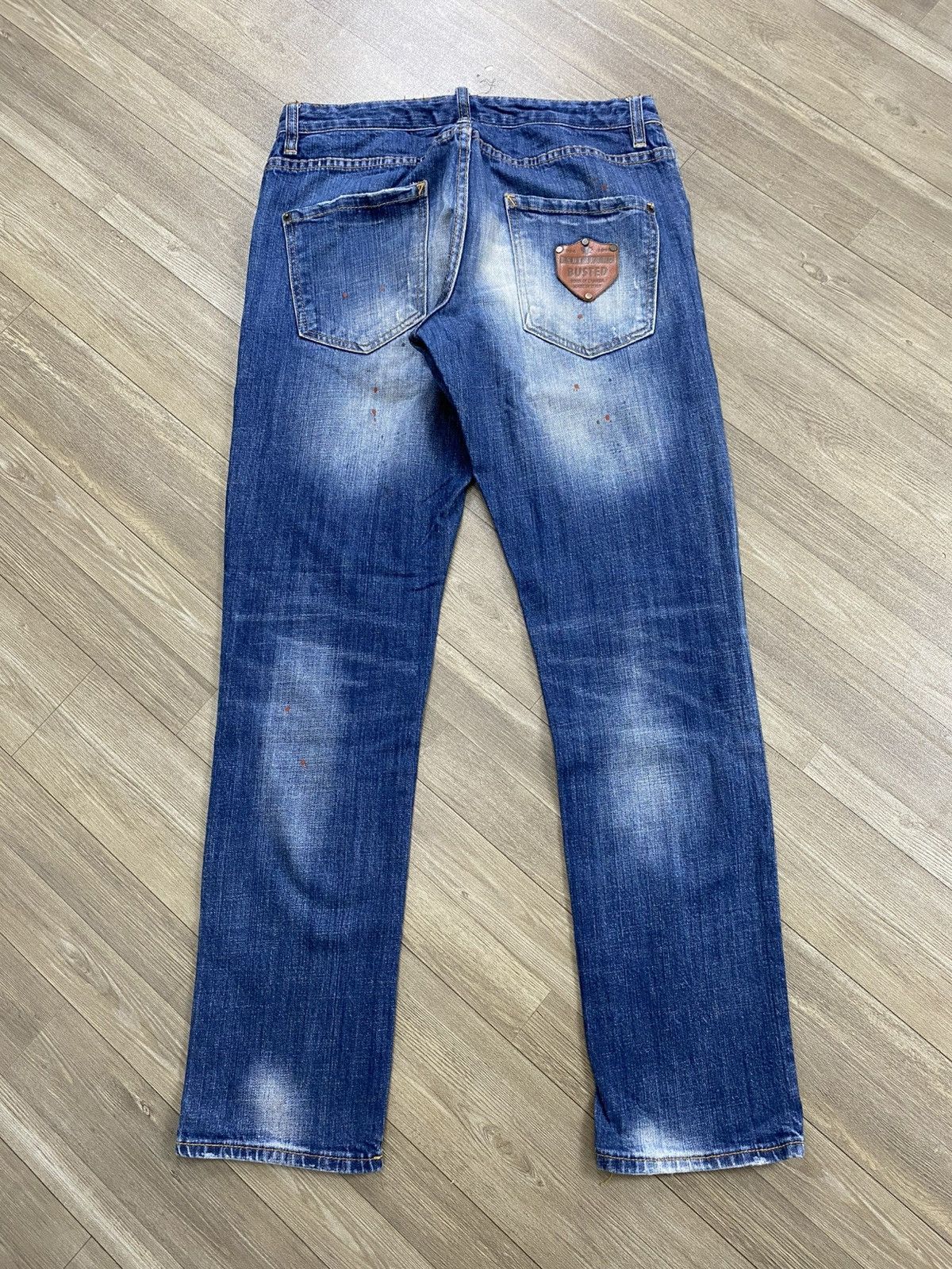 Dsquared2 2000s Dsquared2 Busted Distressed Patch Y2K Hype Faded Jeans Size US 31 - 17 Thumbnail