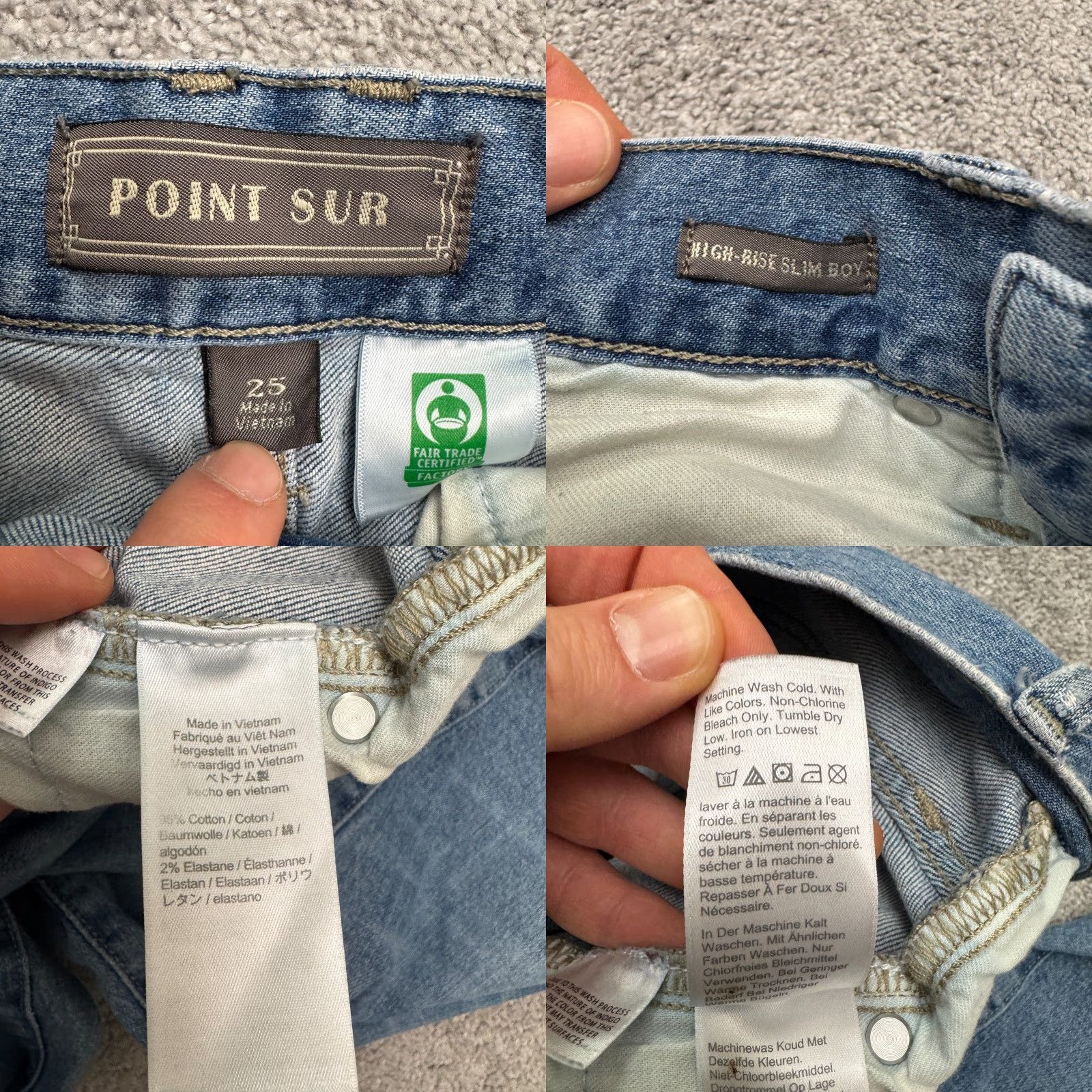 J.Crew J.CREW Point Sur Slim Boy Straight High Rise Denim Jeans Womens 24 Blue Raw Hem Size 42" / US 20 - 8 Thumbnail