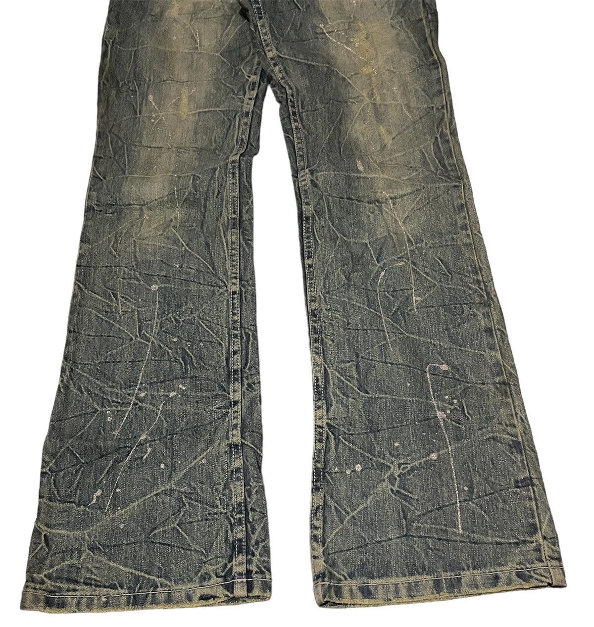 Le Grande Bleu (L.G.B.) Japanese Brand Nylaus Ripped faded Splatters denim Size US 32 / EU 48 - 3 Thumbnail