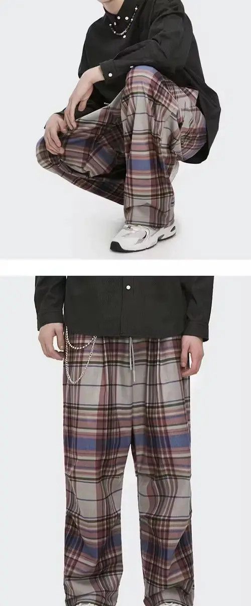 Other 20AW Indigo Union Japan Red Oversized Checked Pants Size US 30 / EU 46 - 3 Thumbnail