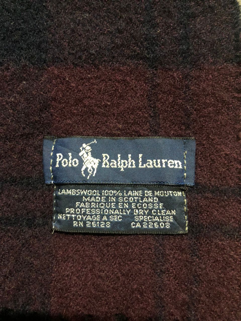 Polo Ralph Lauren × Ralph Lauren × Ralph Lauren Blue Label Vtg Polo Ralph Lauren Lambswool Tartan Multicolor Muffler Size ONE SIZE - 8 Thumbnail