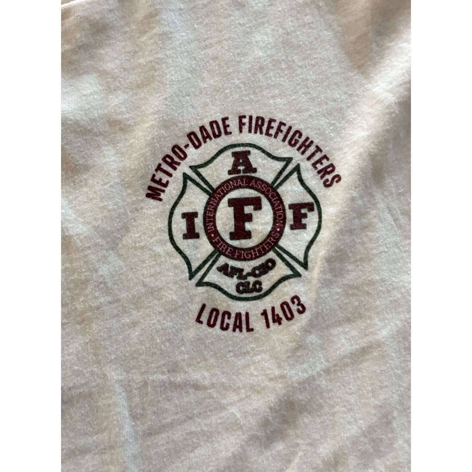 Next Level Firefighter Shirt Metro Dade Local 1403 Long Sleeve Men Large Miami White Size US L / EU 52-54 / 3 - 4 Thumbnail