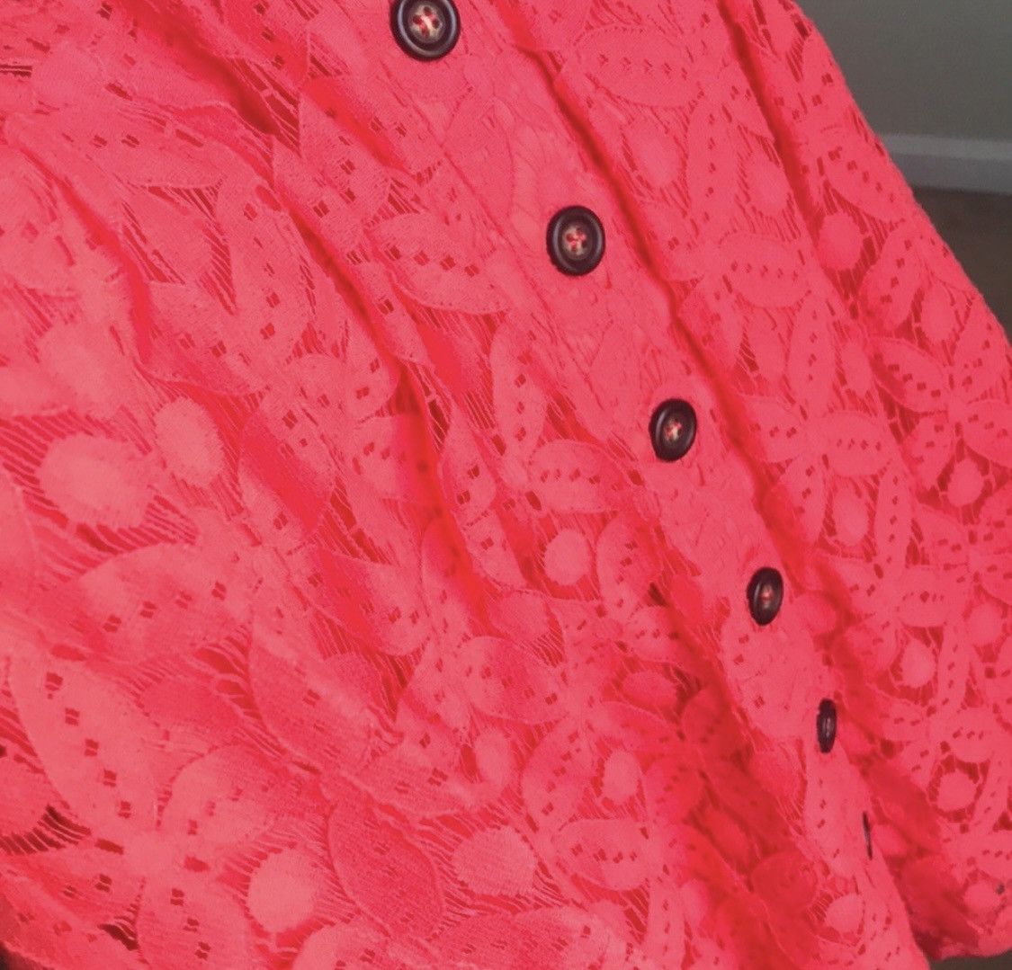 Other TRIXXI CORAL LACE EMBROIDERED BUTTON UP MINI DRESS Size M / US 6-8 / IT 42-44 - 3 Thumbnail