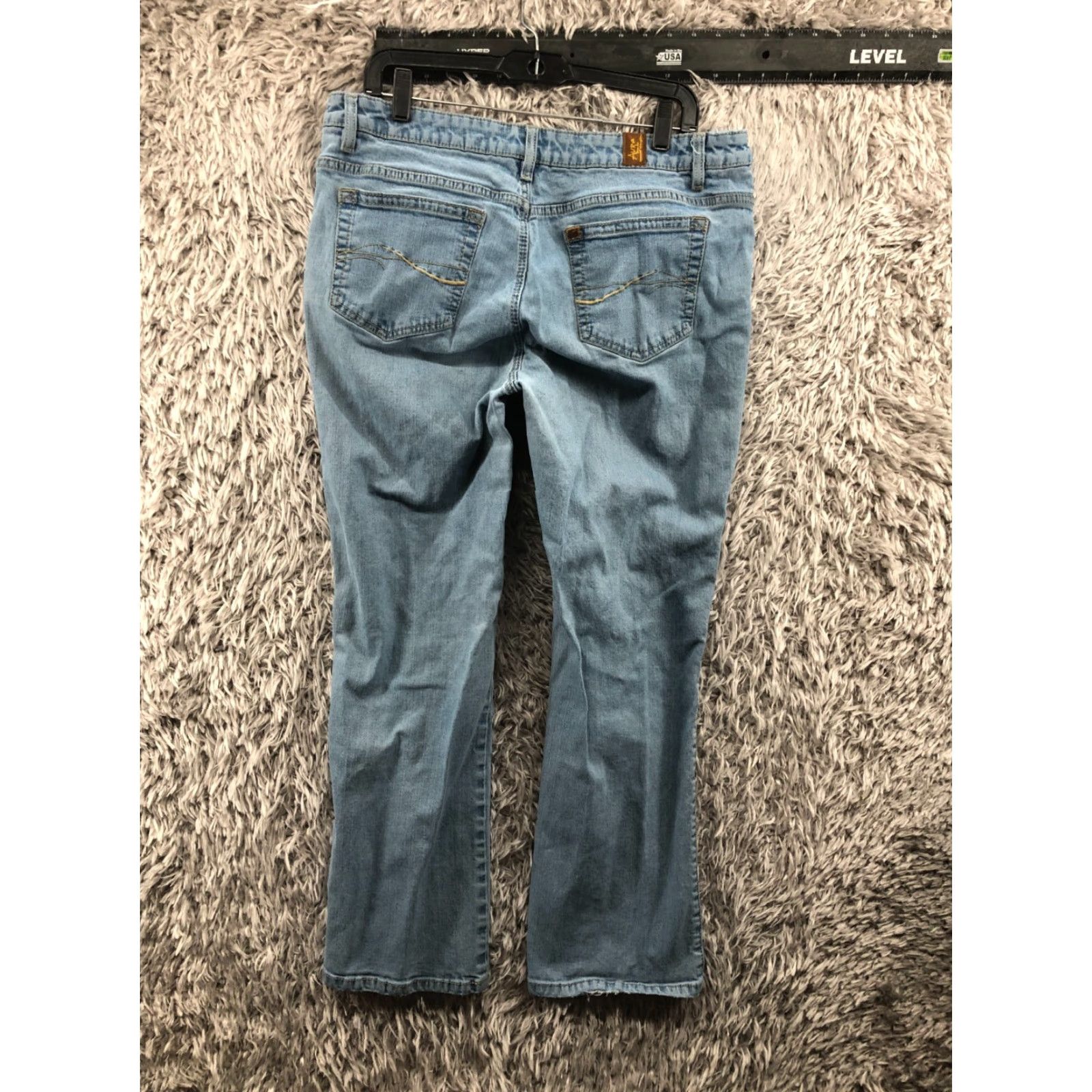 Vintage Aura Jeans 14 Womens Low Rise Light Wash Blue 5-Pocket Denim Cotton Regular Straight N/A Size 36" / US 14 / IT 50 - 6 Thumbnail