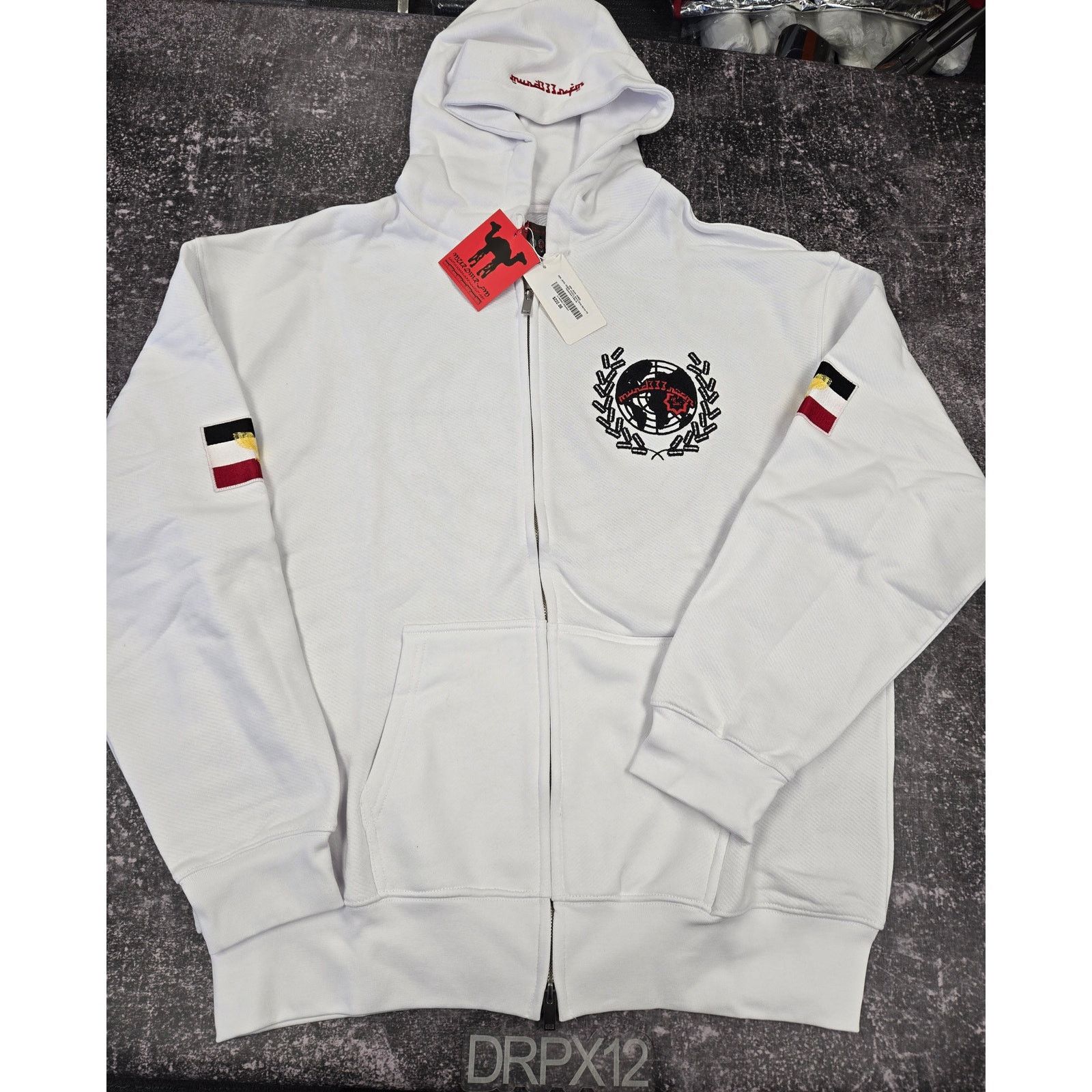 Murd333r.fm Peacemaker 2 White Full Zip Hoodie Size XL NWT