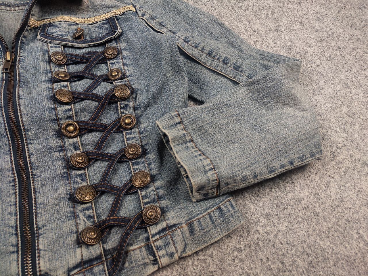 Vintage Napoleon Denim Hysteric Zip Jacket LGB Opium Y2K