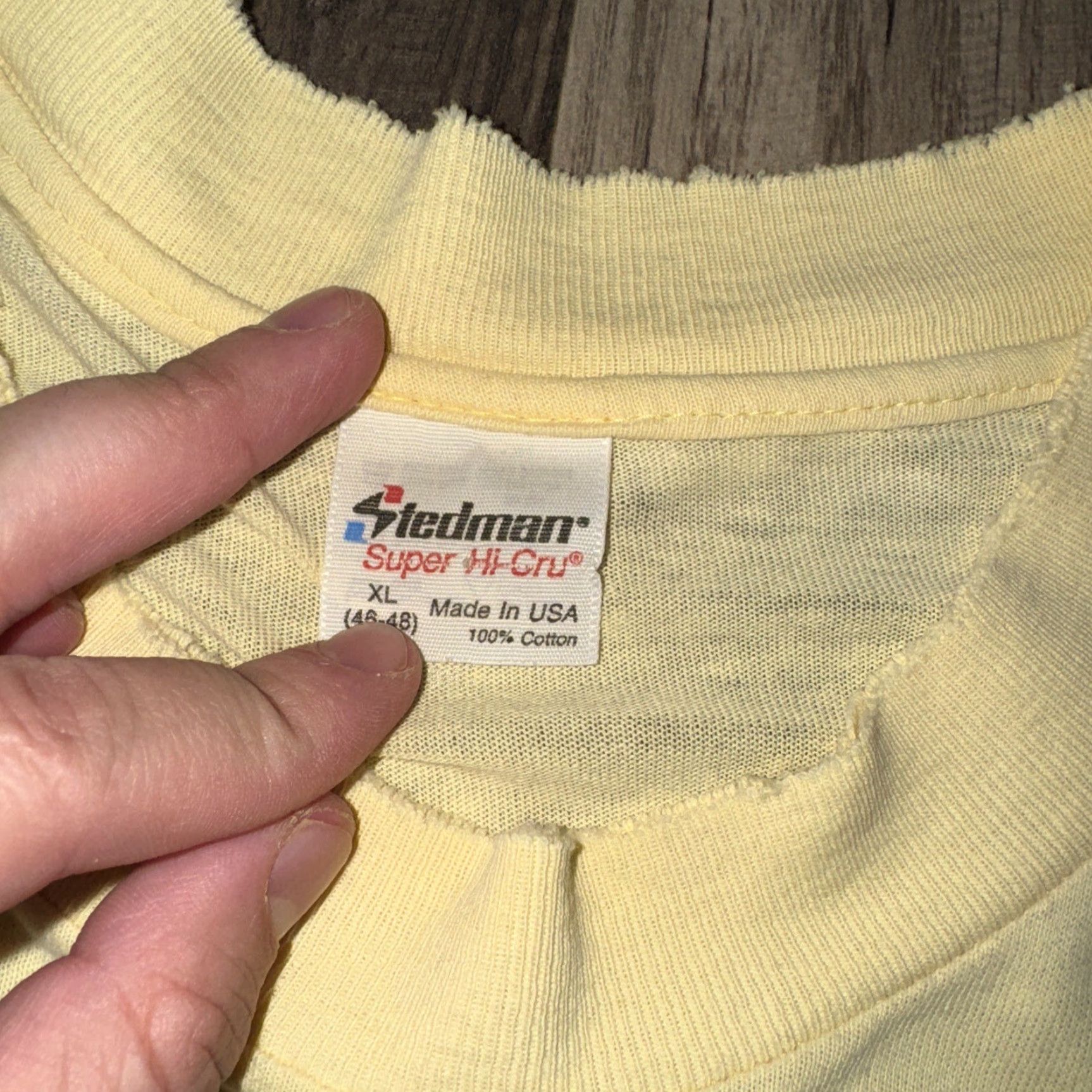 Vintage VINTAGE Nancy Original Arizona T-Shirt Yellow XL Stedman Tag Single Stitch Mens T-Shirt Classic Stitch Desert Size US XL / EU 56 / 4 - 4 Thumbnail