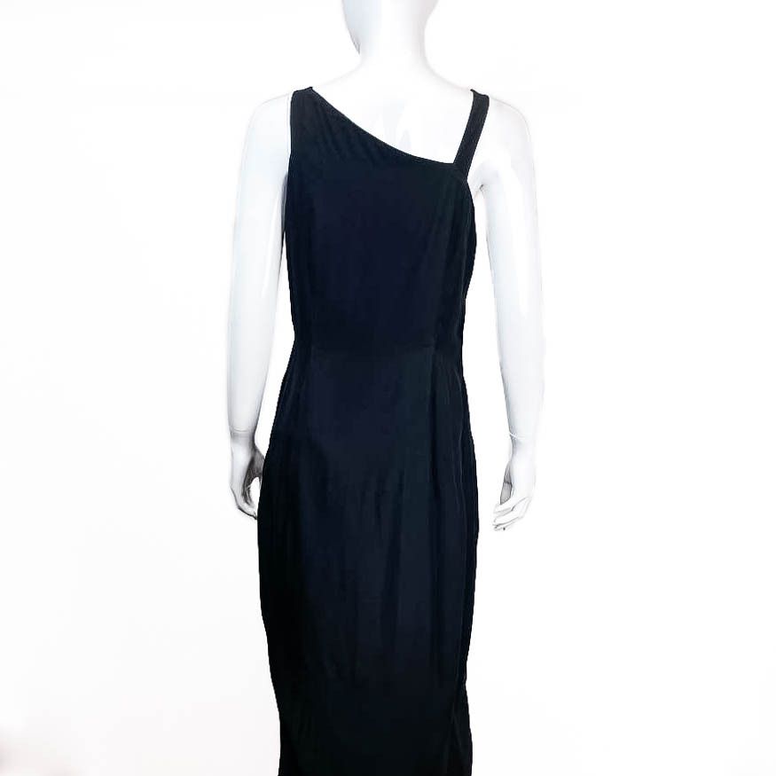 Versace × Versus Versace VERSUS Gianni Versace Dark Blue Medusa Long Dress Vintage Size S / US 4 / IT 40 - 2 Thumbnail