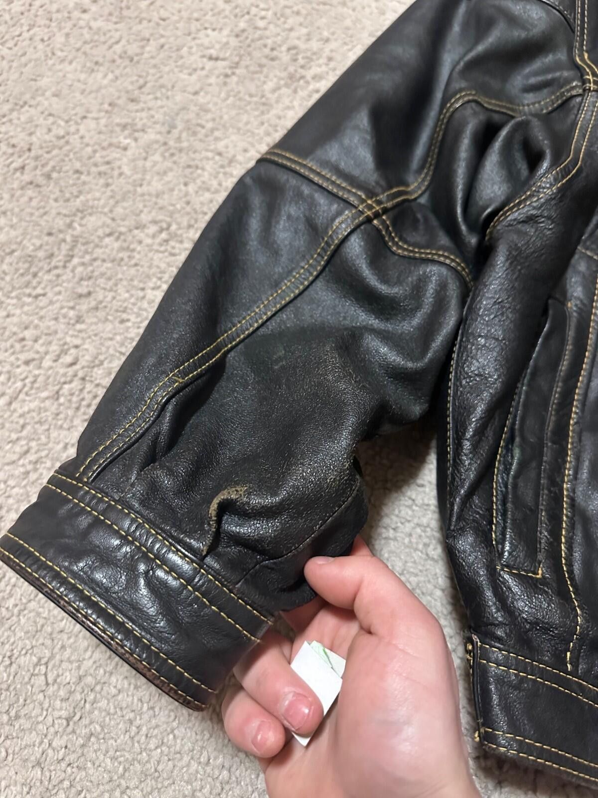 Diesel 90s Vintage Diesel Embroidery Leather Bomber Jacket Sz M Size US M / EU 48-50 / 2 - 6 Thumbnail