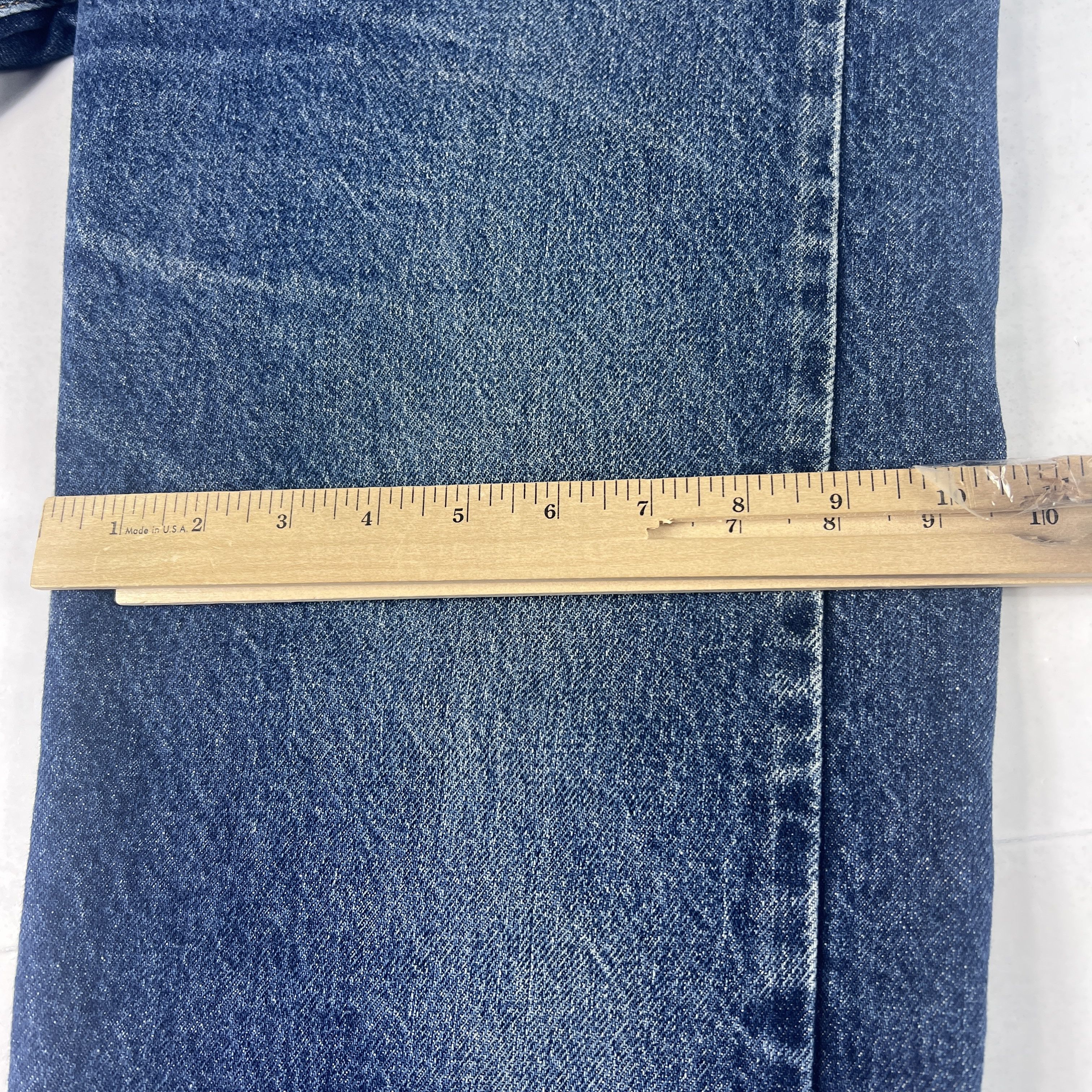Levi's × Vintage VTG 90s Levi's Jean 505 Straight Dark Blue Denim Orange Tab Size US 37 - 18 Thumbnail