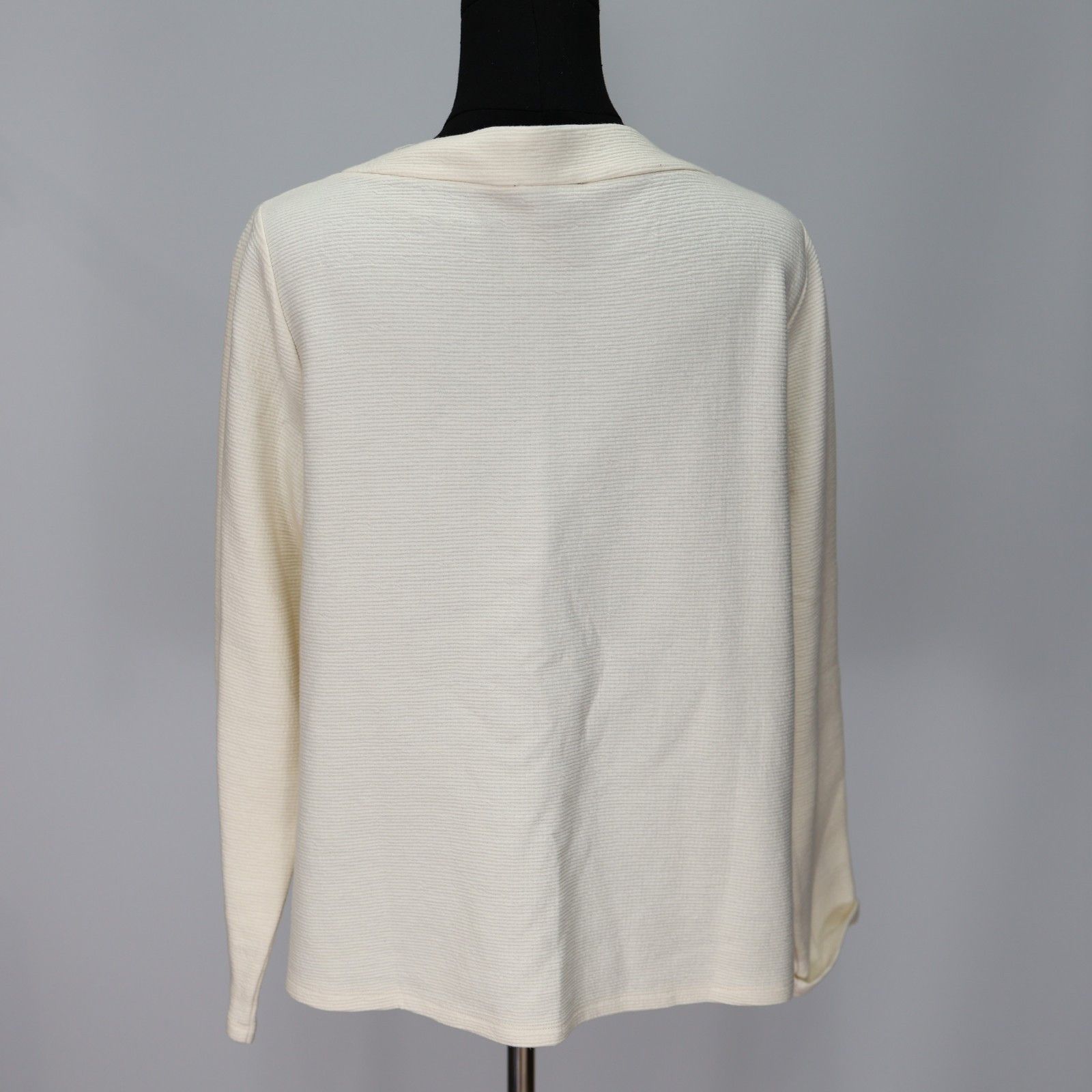 Eileen Fisher EILEEN FISHER Cream Crinkled Funnel Cotton Blouse Size PM Size M / US 6-8 / IT 42-44 - 4 Thumbnail
