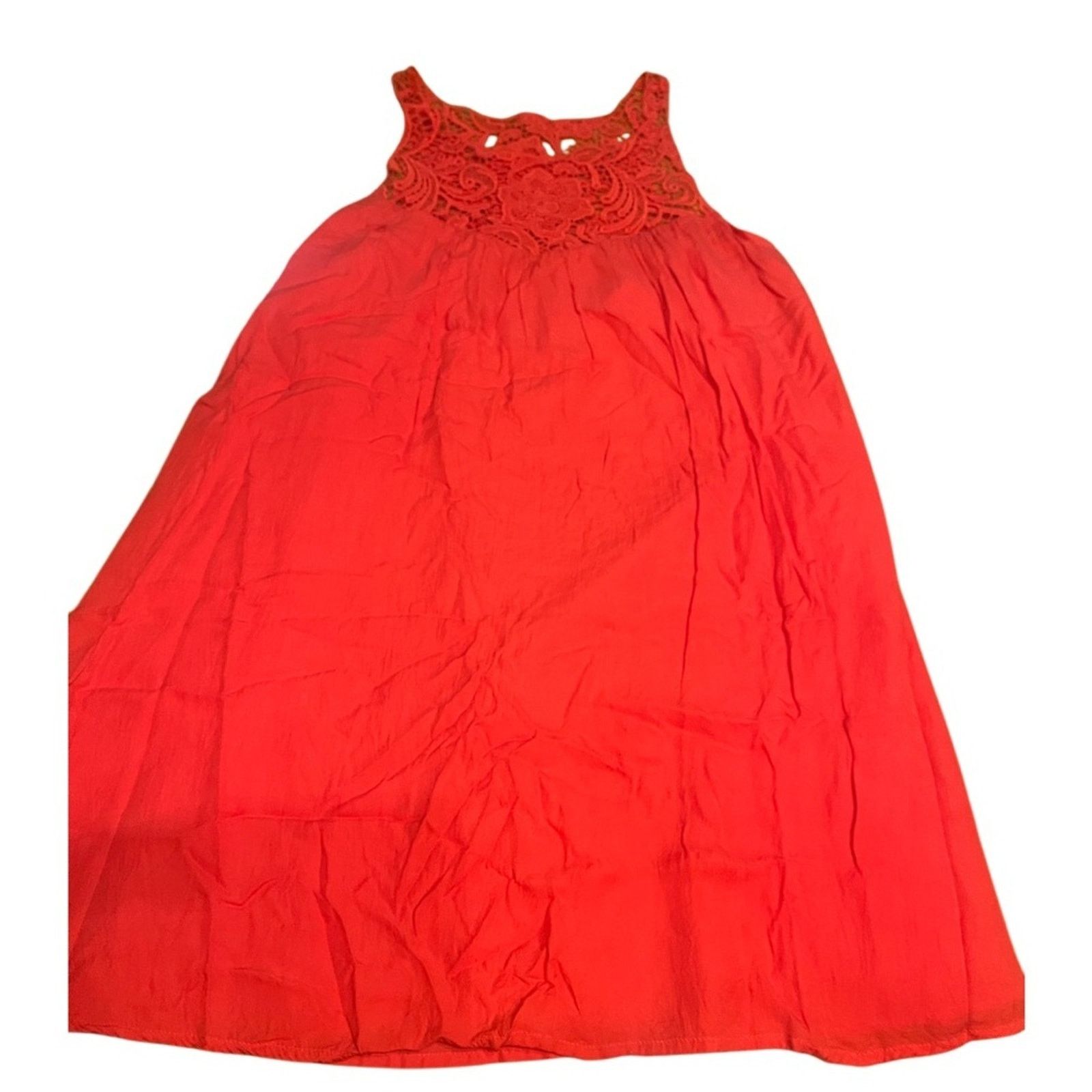 BB Dakota BB Dakota Sz 2 Boho Lace Crew Neck Fit & Flare Mini Dress |  Grailed