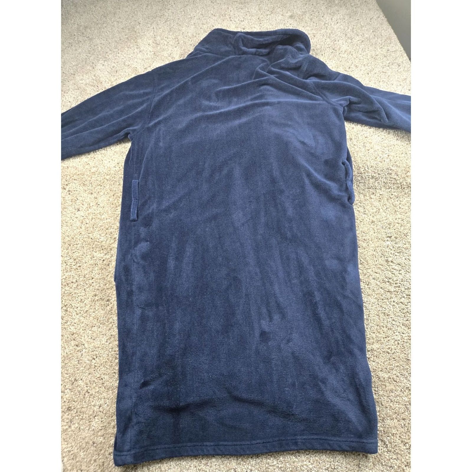 Polo Ralph Lauren Polo Ralph Lauren Robe S/M Mens Blue Microfiber Plush Pockets Long Sleeve Belted Navy/Blue Size US S / EU 44-46 / 1 - 5 Thumbnail