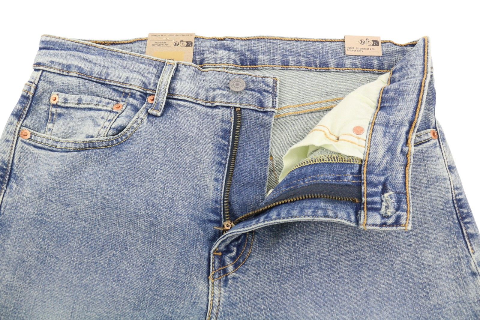 Levi's 512 W31/L34 Slim Taper Zip Faded Blue Jeans 87087 Size US 31 - 5 Thumbnail
