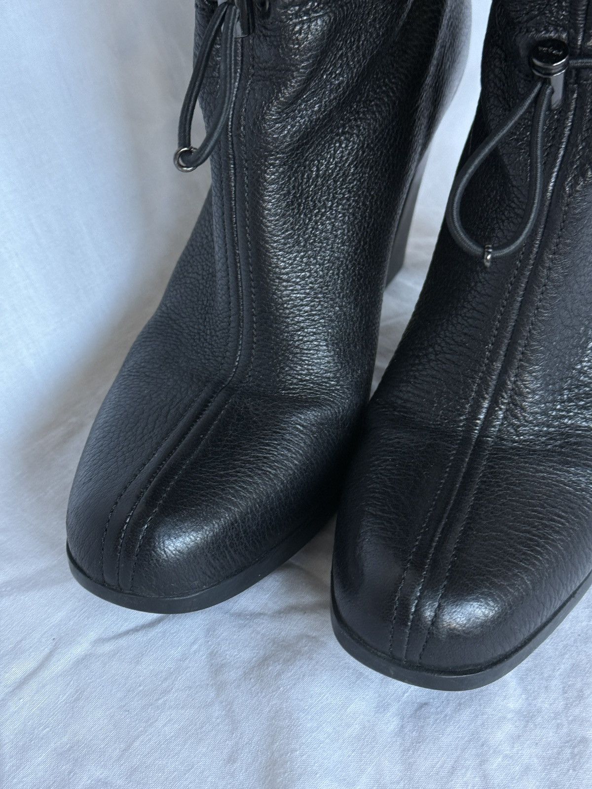 Prada Prada Black Leather Biker Boots Size US 6 / IT 36 - 4 Thumbnail