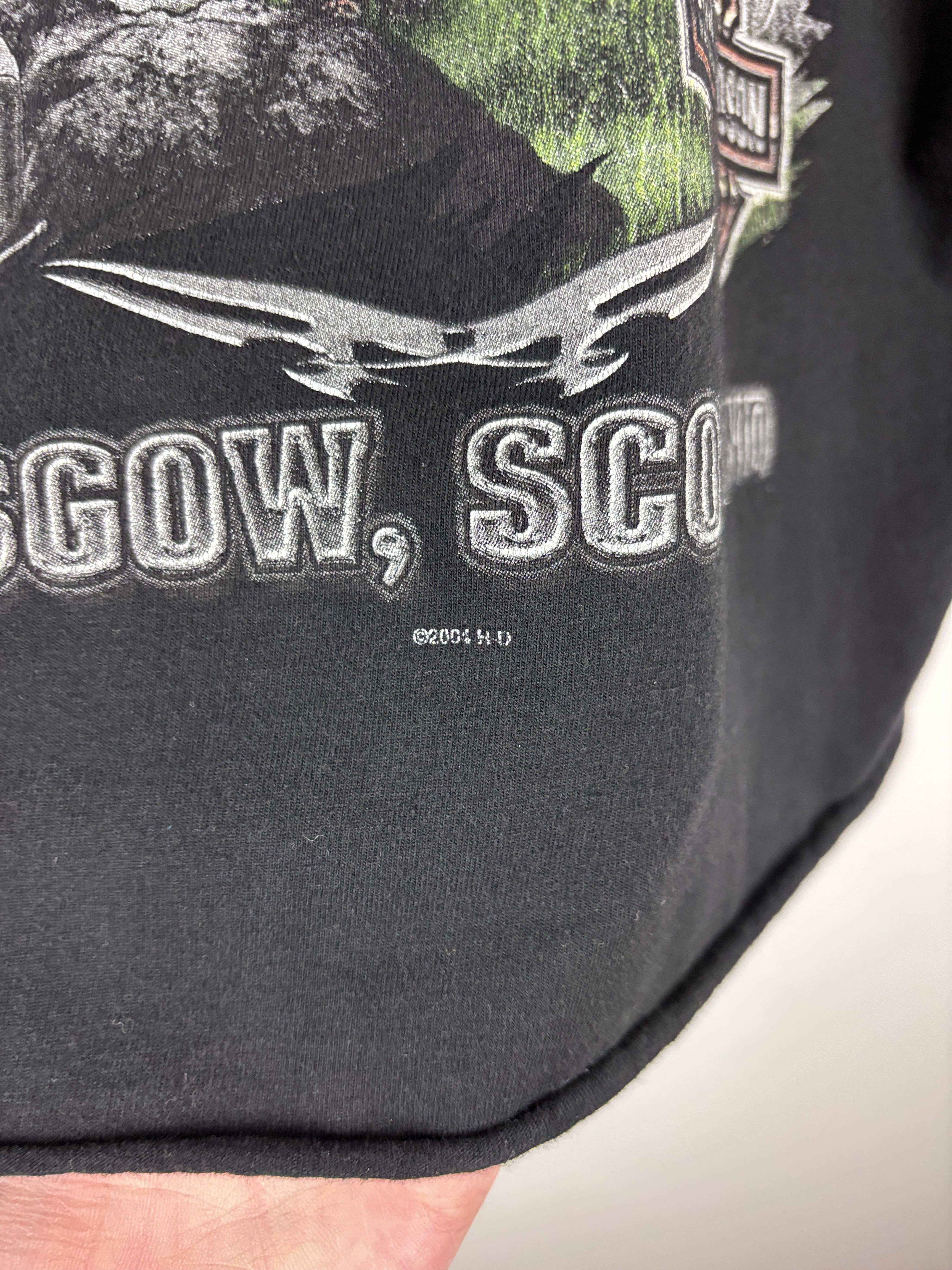 Harley Davidson × Vintage 2004 Harley Davidson West Coast Glasgow Scotland T-Shirt L Size US L / EU 52-54 / 3 - 7 Thumbnail
