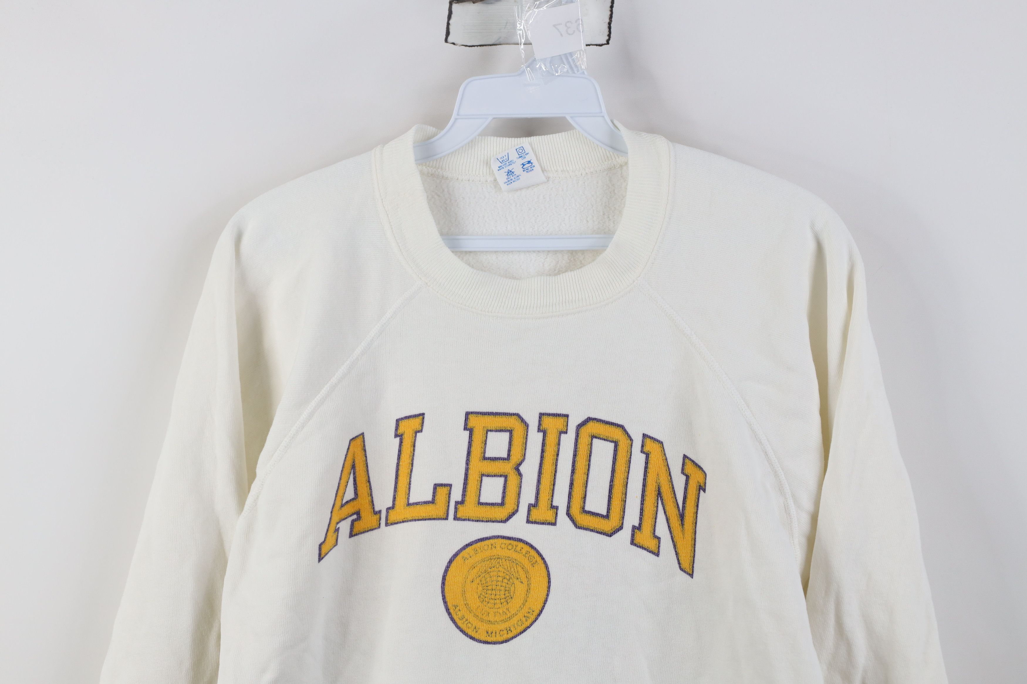 Champion Vintage 80s Champion College Crewneck Sweatshirt White USA Size XL / US 12-14 / IT 48-50 - 2 Thumbnail